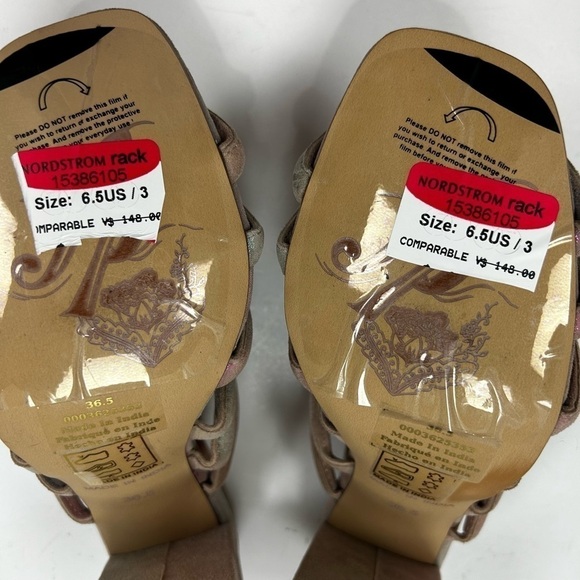 Free People Colette Block Heel Cage Slingback Sandals Size 36.5/6.5 - Picture 7 of 12